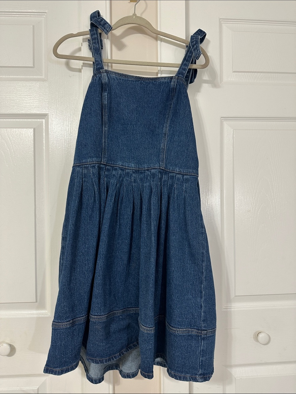 MOTF Dark Blue Denim Pinafore Dress